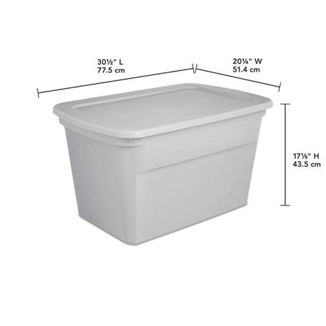 sterilite tote size chart